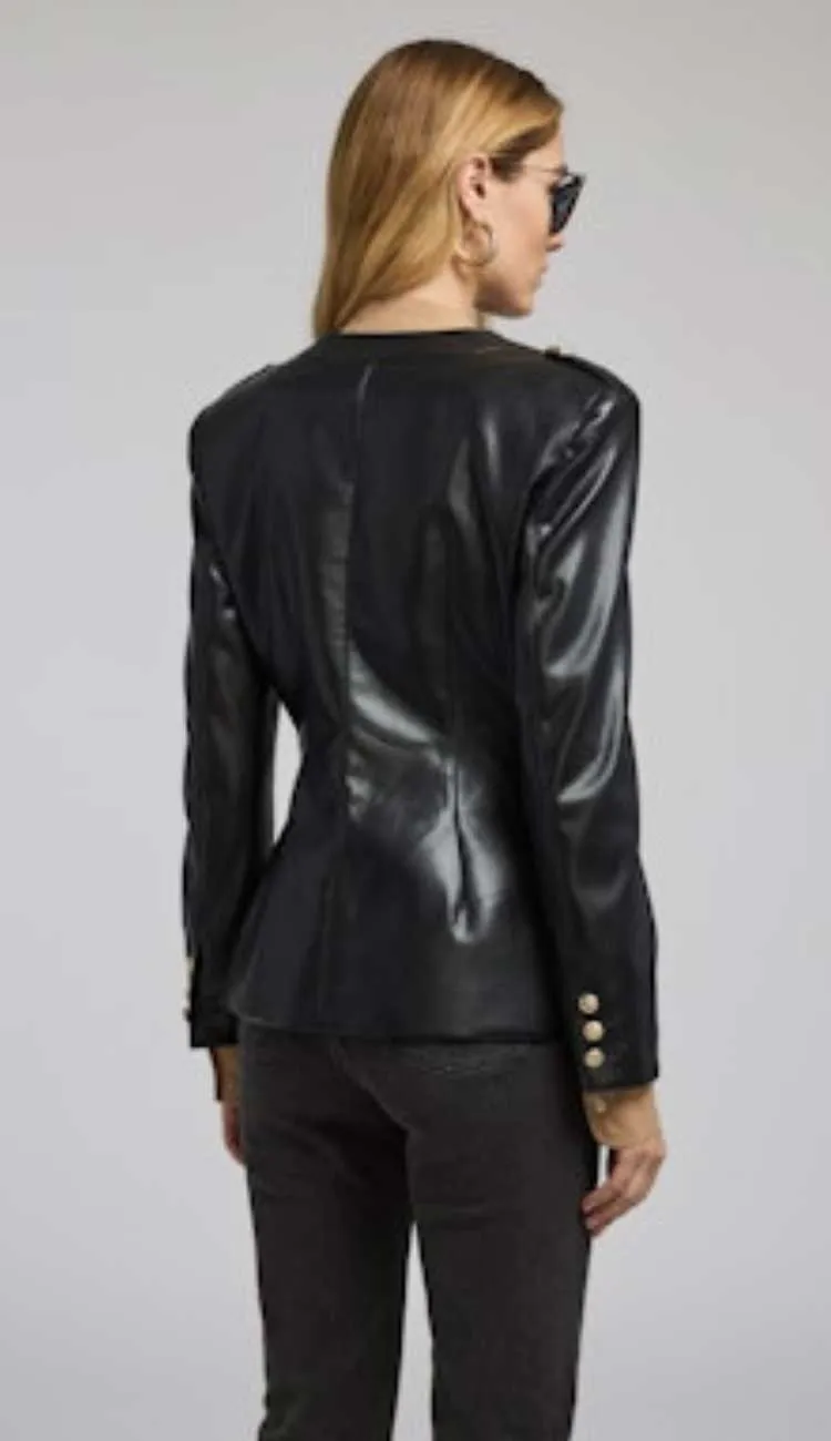 Larsine Vegan Leather Blazer