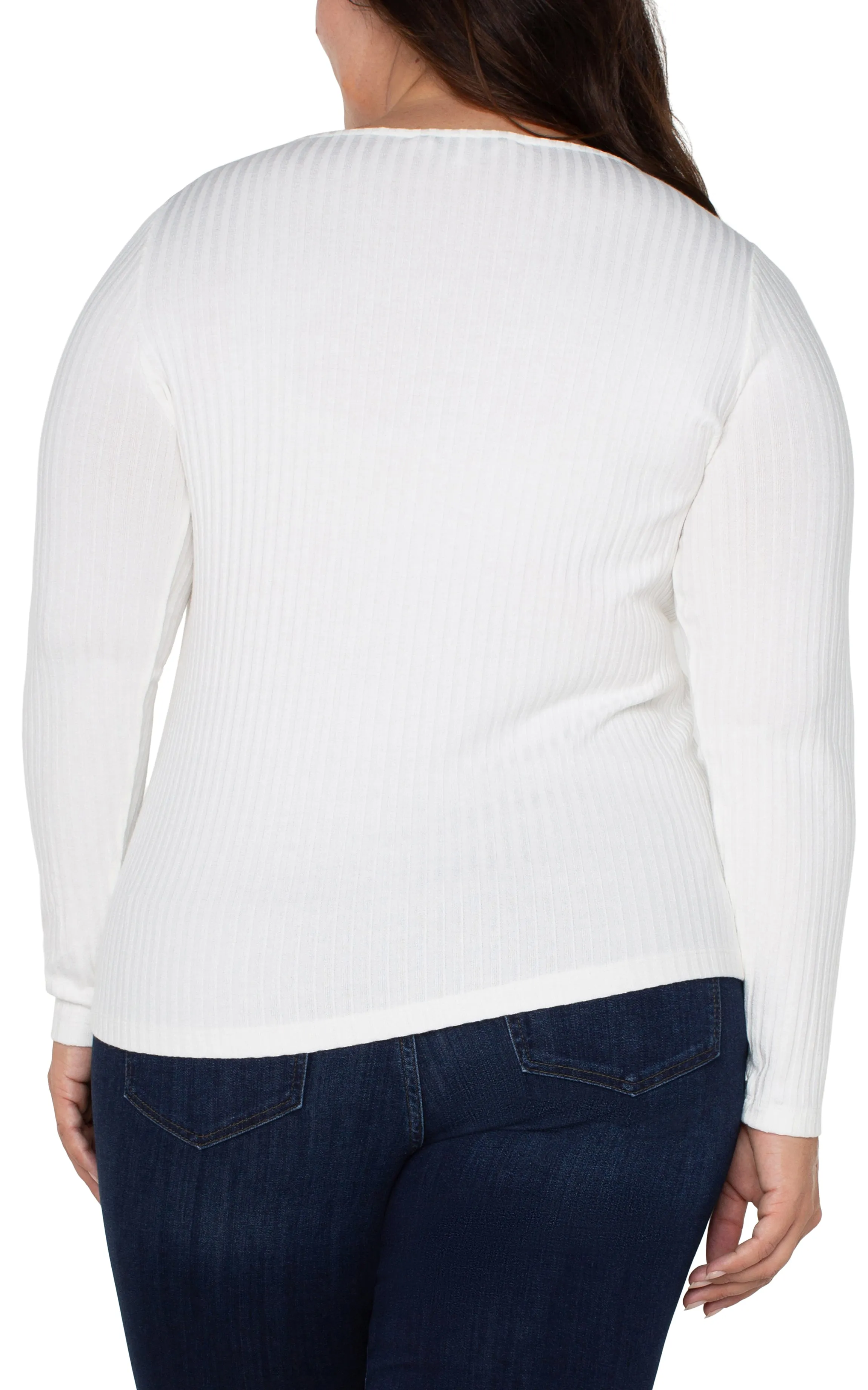 LONG SLEEVE BOAT NECK KNIT TOP