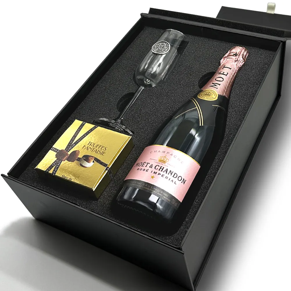 Luxury Champagne Gift Set Includes Bottle, Personalised Champagne Flute & Truffles