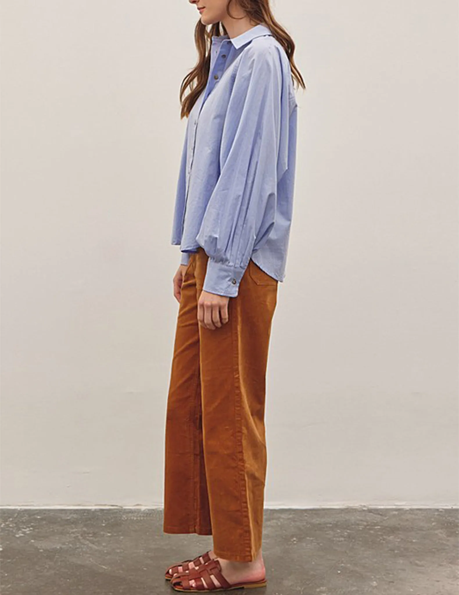 Mara Voluminous Sleeves Button Down Shirt