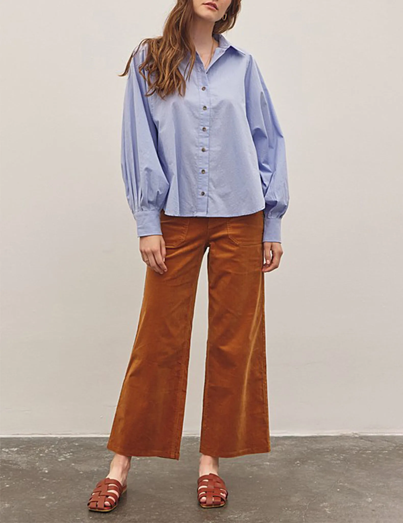 Mara Voluminous Sleeves Button Down Shirt