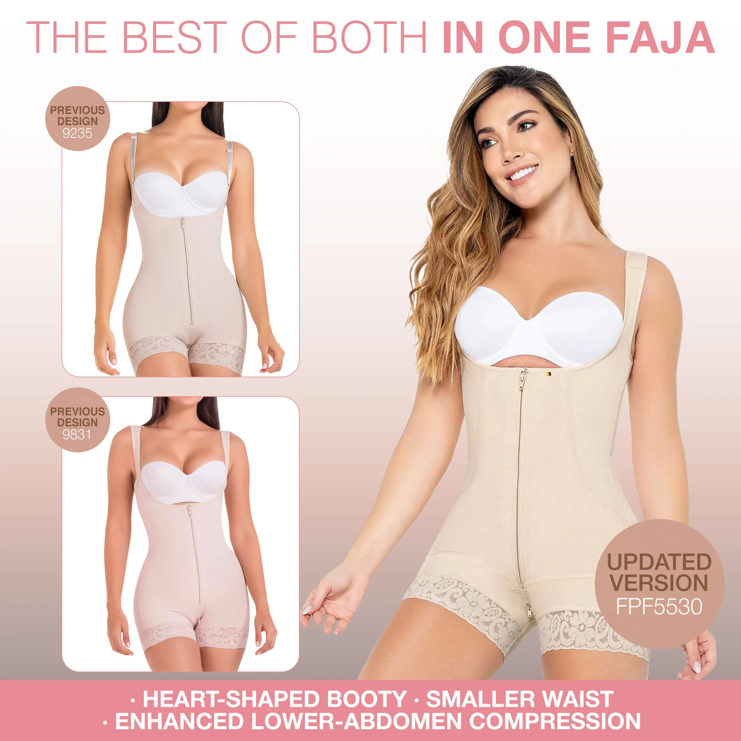 MARIAE FPF5530 Faja Colombiana Postpartum & Daily Use Tummy Control Shapewear Bodysuit