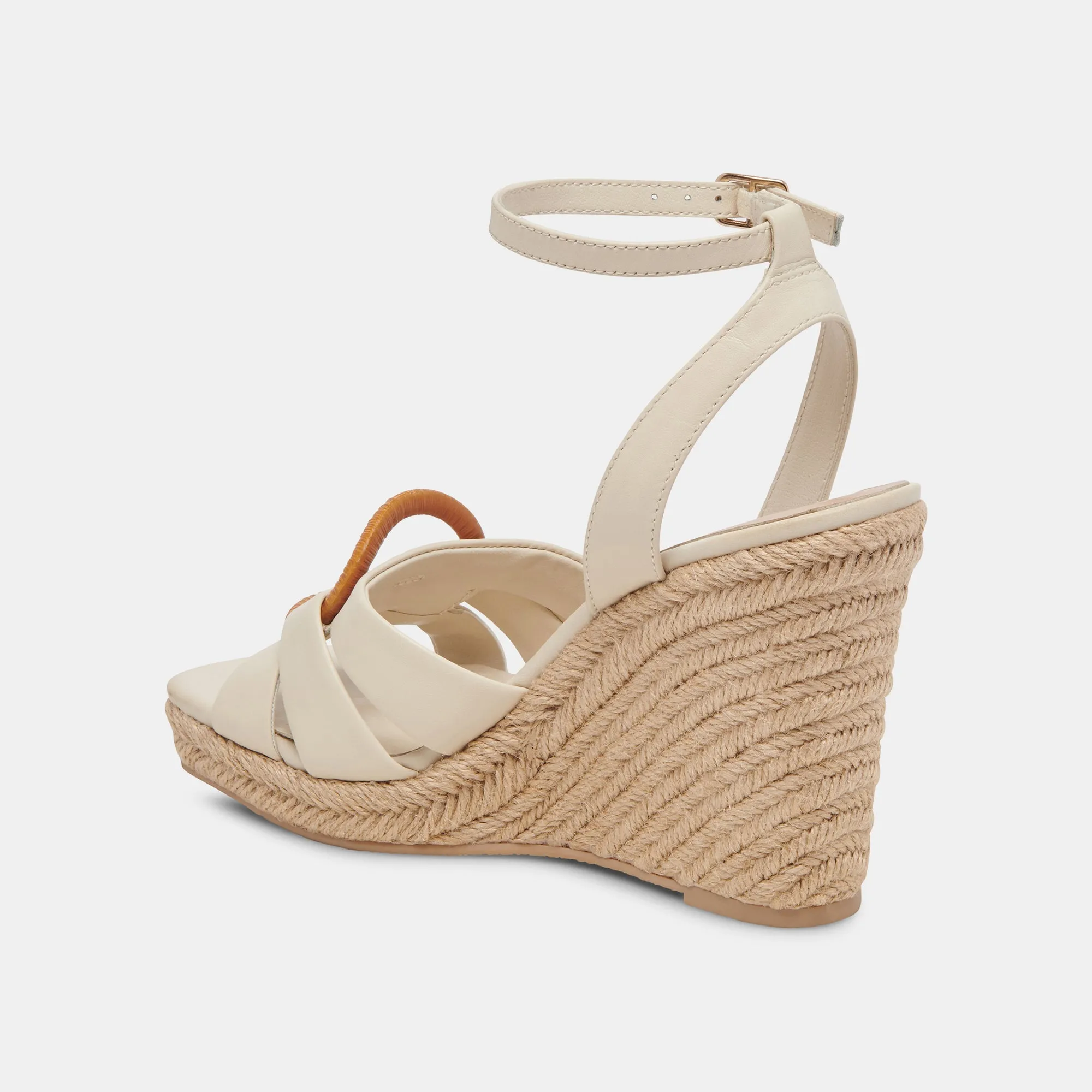 MAZE WEDGES IVORY LEATHER