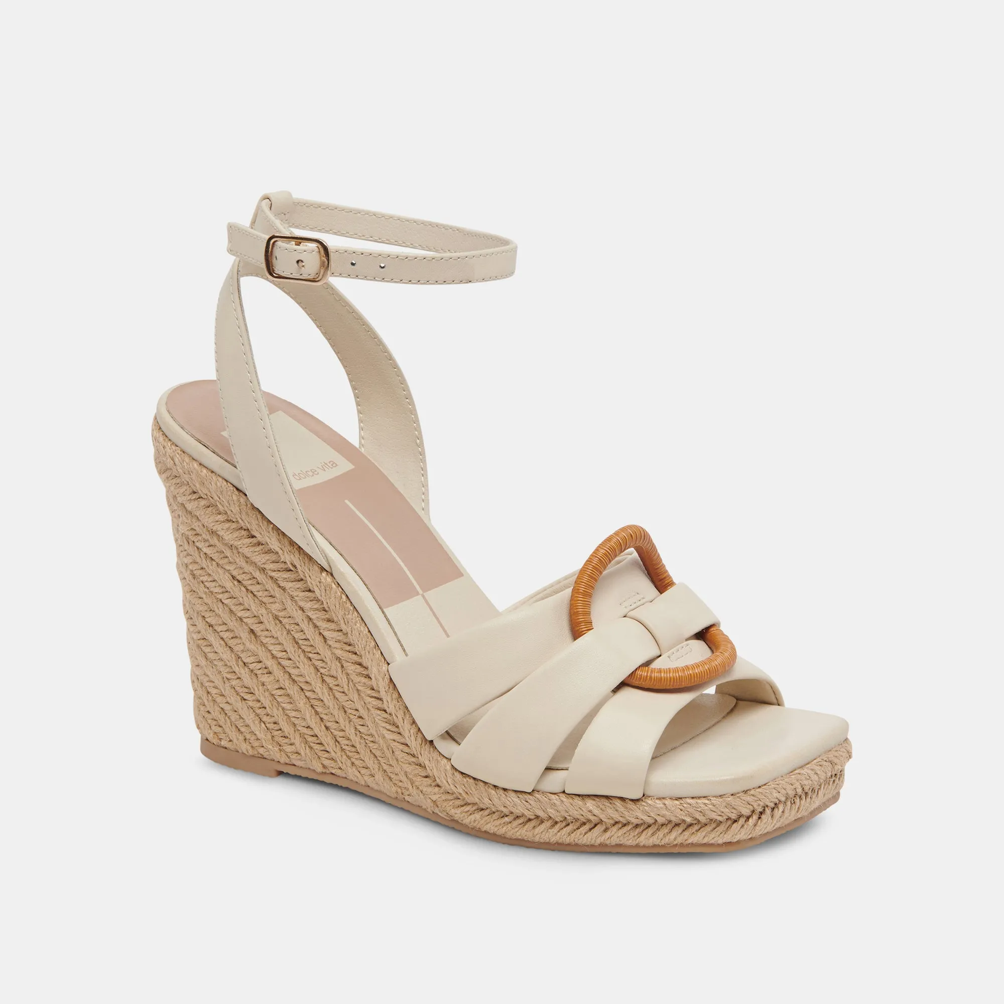 MAZE WEDGES IVORY LEATHER