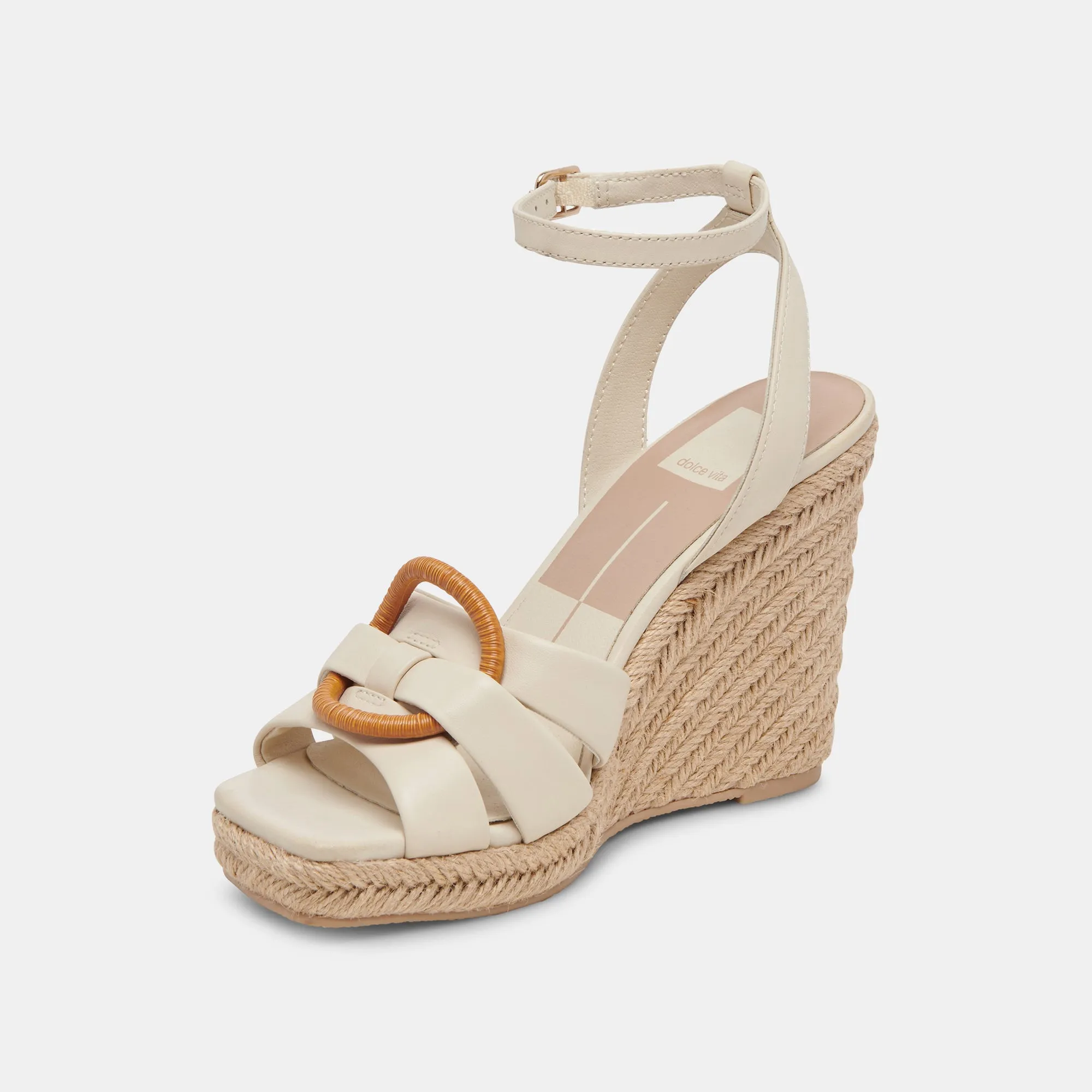 MAZE WEDGES IVORY LEATHER