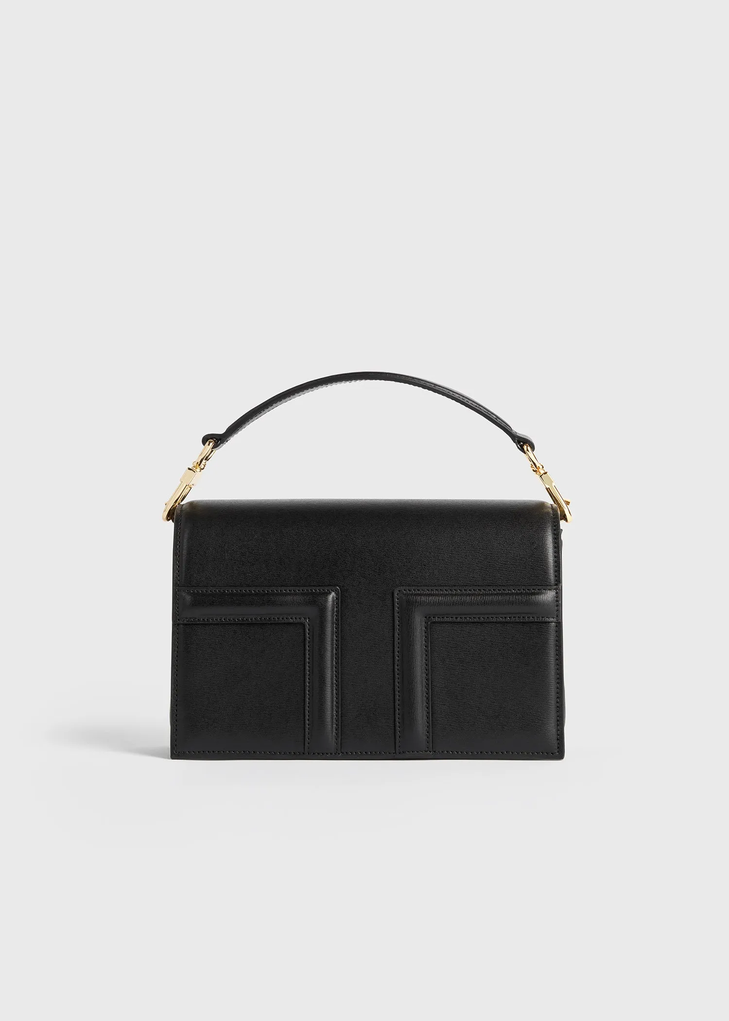 Mini T-Flap leather bag black