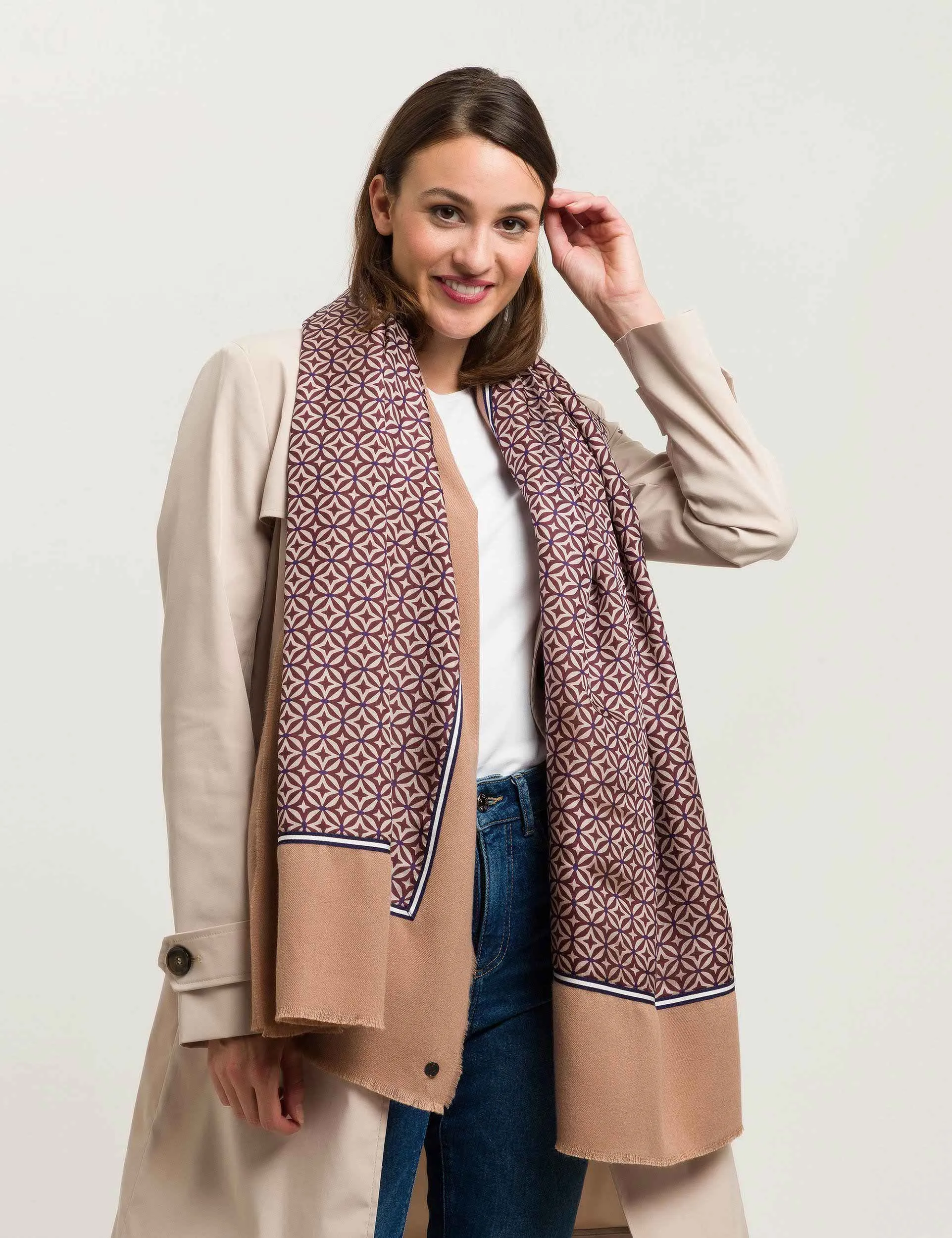 Mosaic Patchwork Cotton Silk Wrap