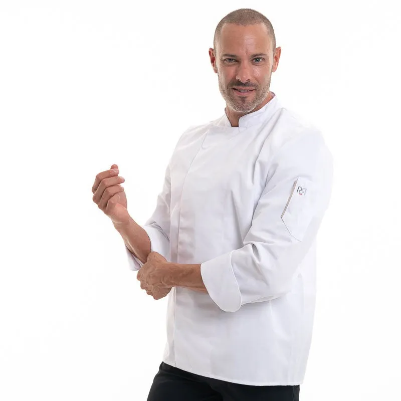 Nero Long Sleeve White Chef Coat - ROBUR