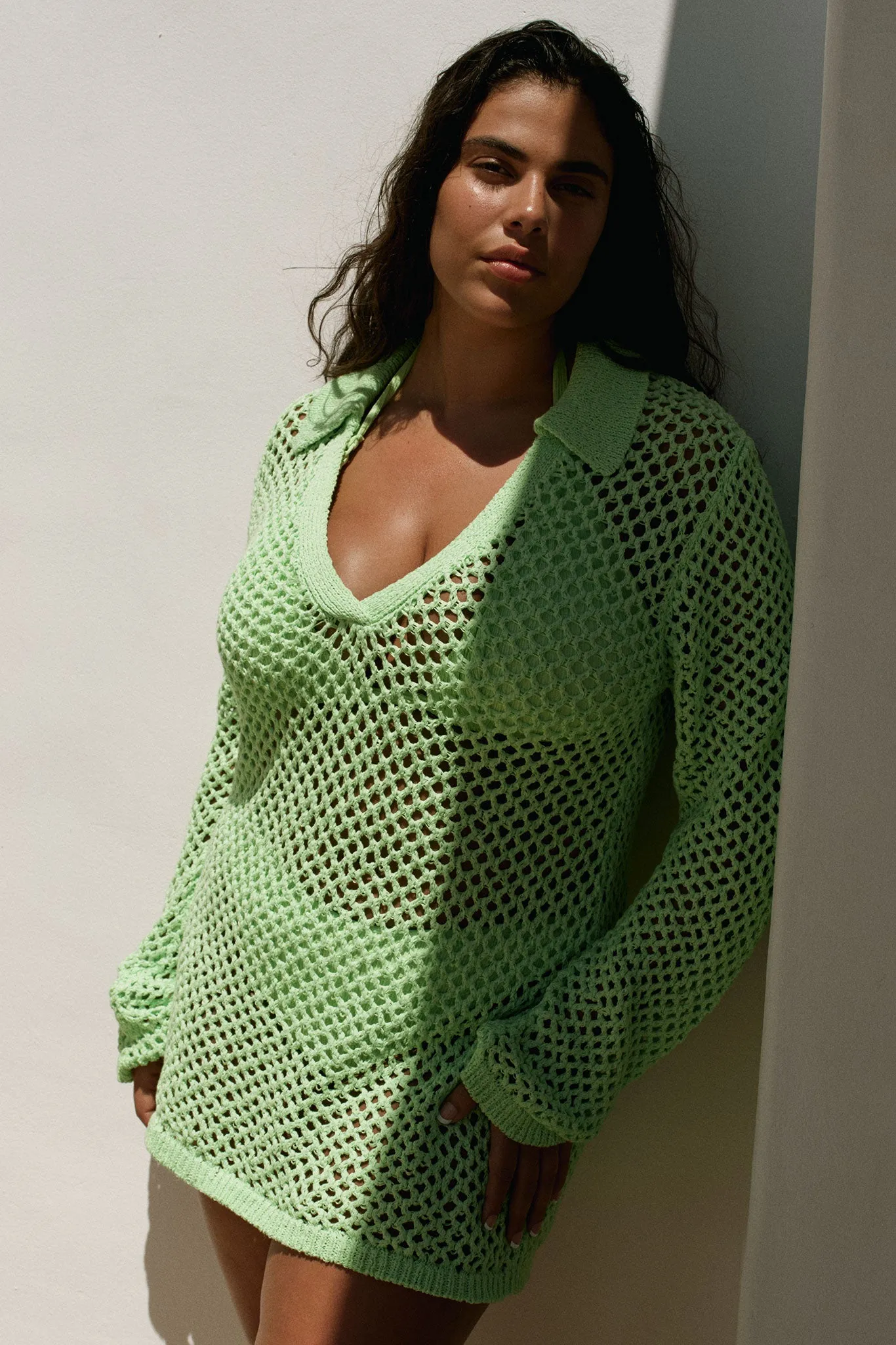 Newport Dress - Honeydew Crochet