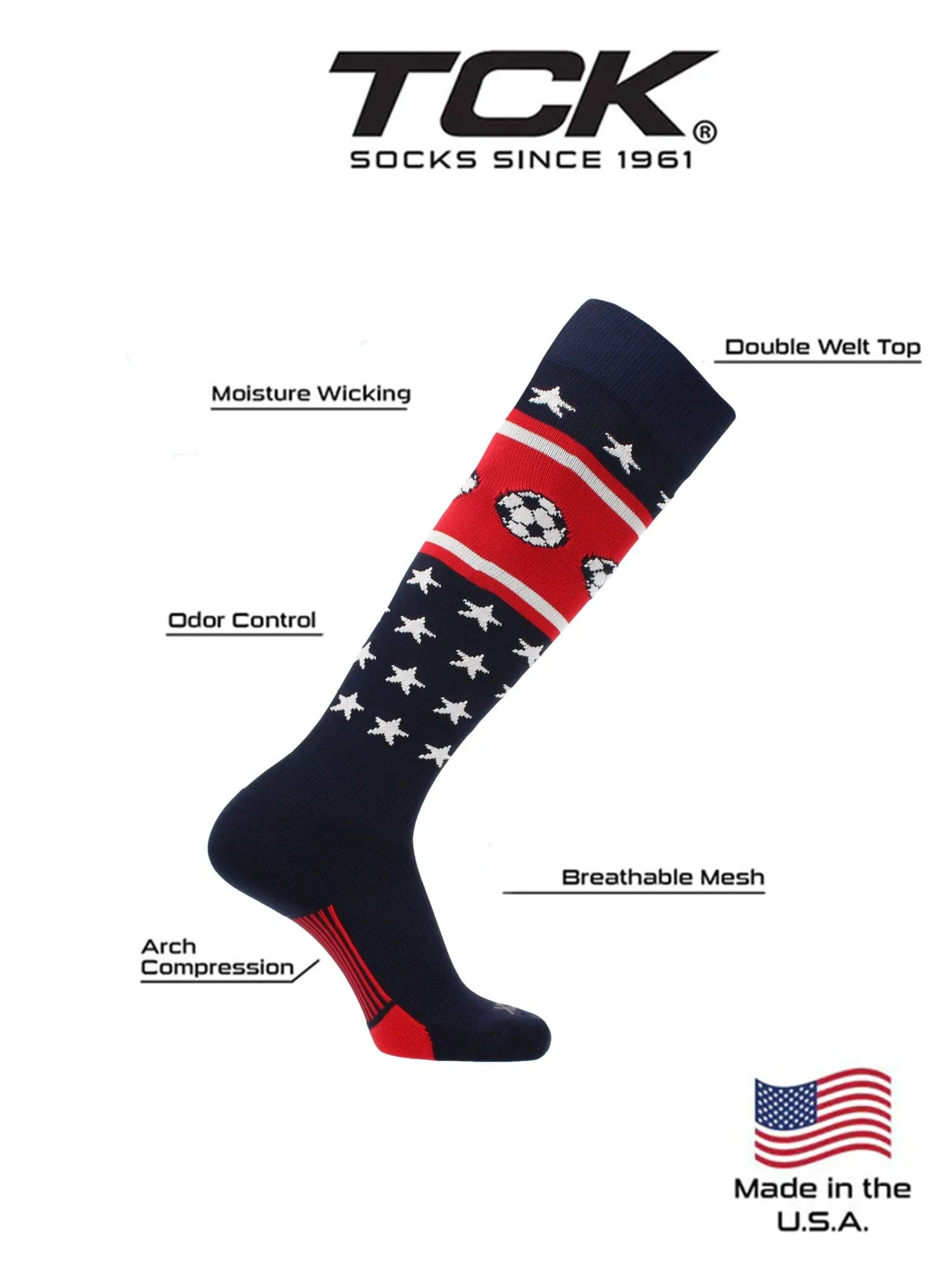 Patriotic USA Soccer Socks