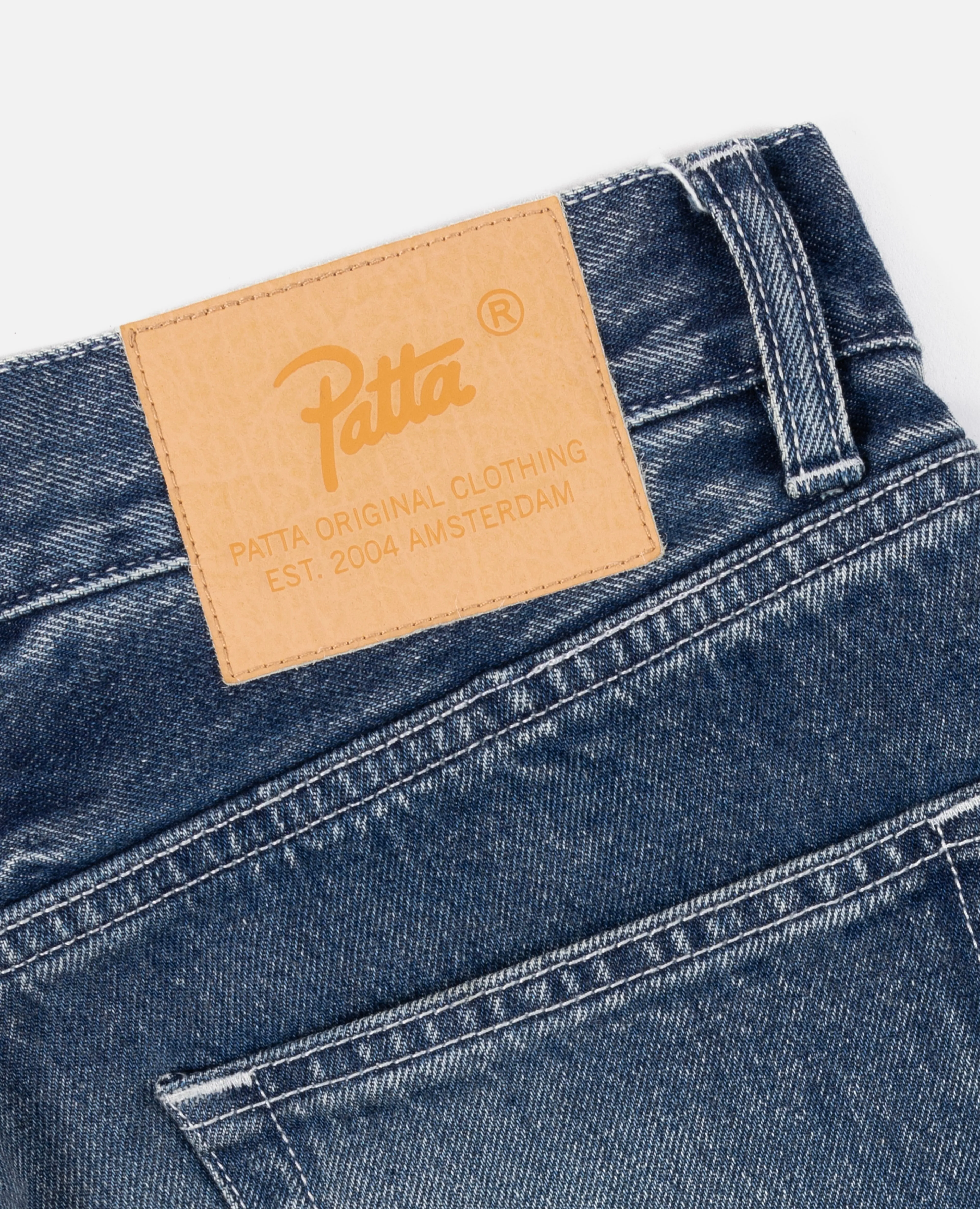 Patta Washed Loose Fit Denim Pants (Denim Blue)