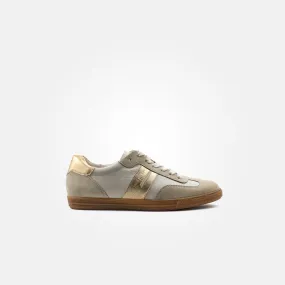 Paul Green Supersoft Beige Metallic Strip Trainers