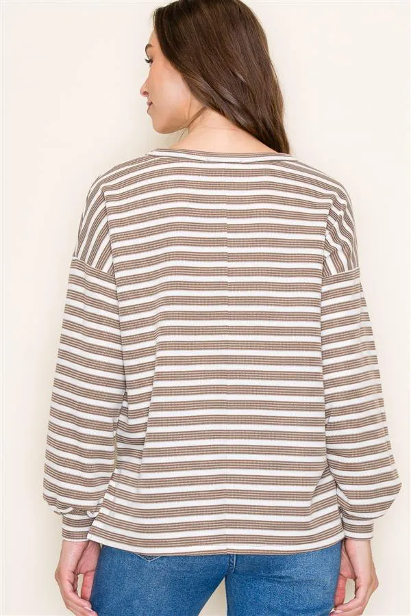 Relaxed & Comfy Striped Top - 2 Colors!