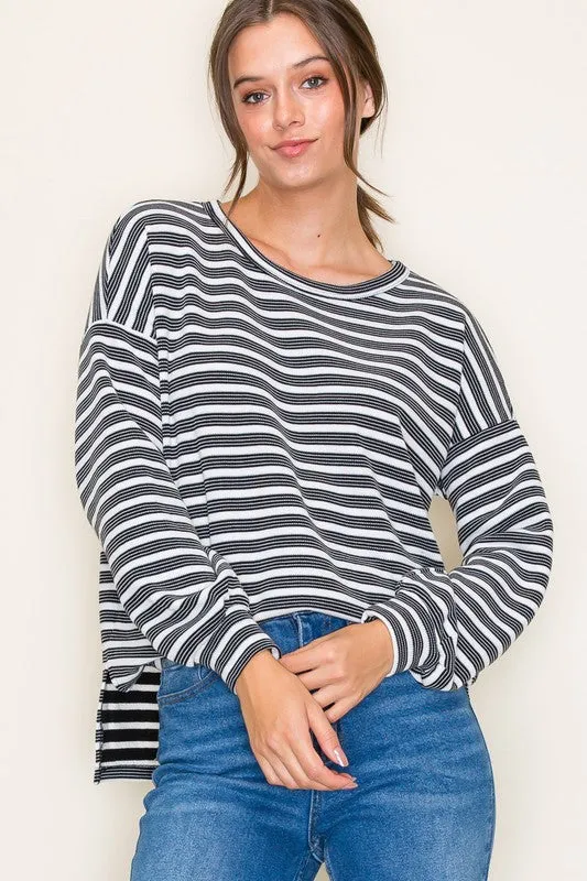 Relaxed & Comfy Striped Top - 2 Colors!