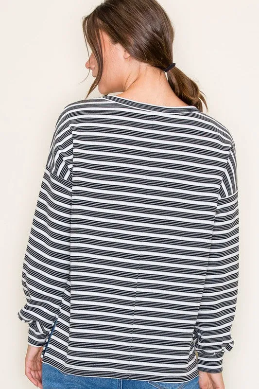 Relaxed & Comfy Striped Top - 2 Colors!