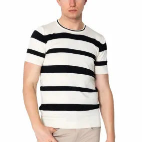 RNT23 Striped knit t-shirt off-white