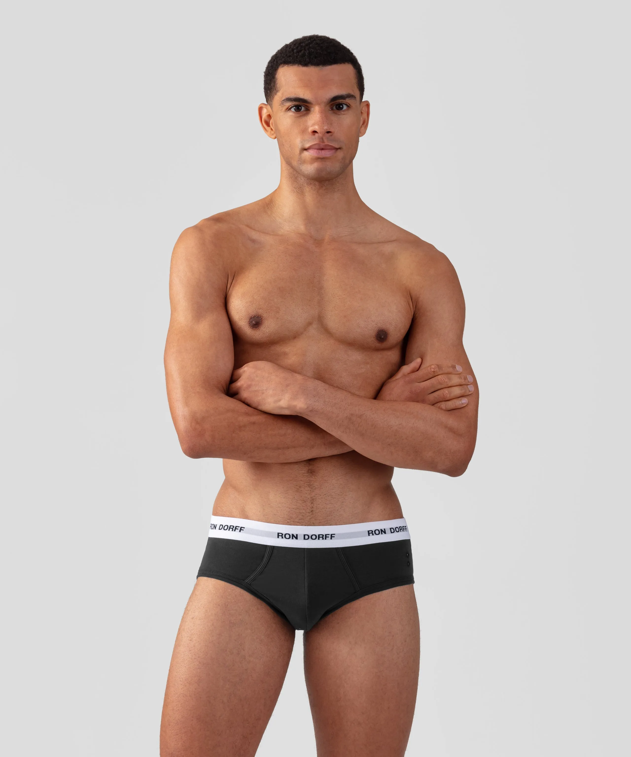 RON DORFF Y-Front Briefs: Black