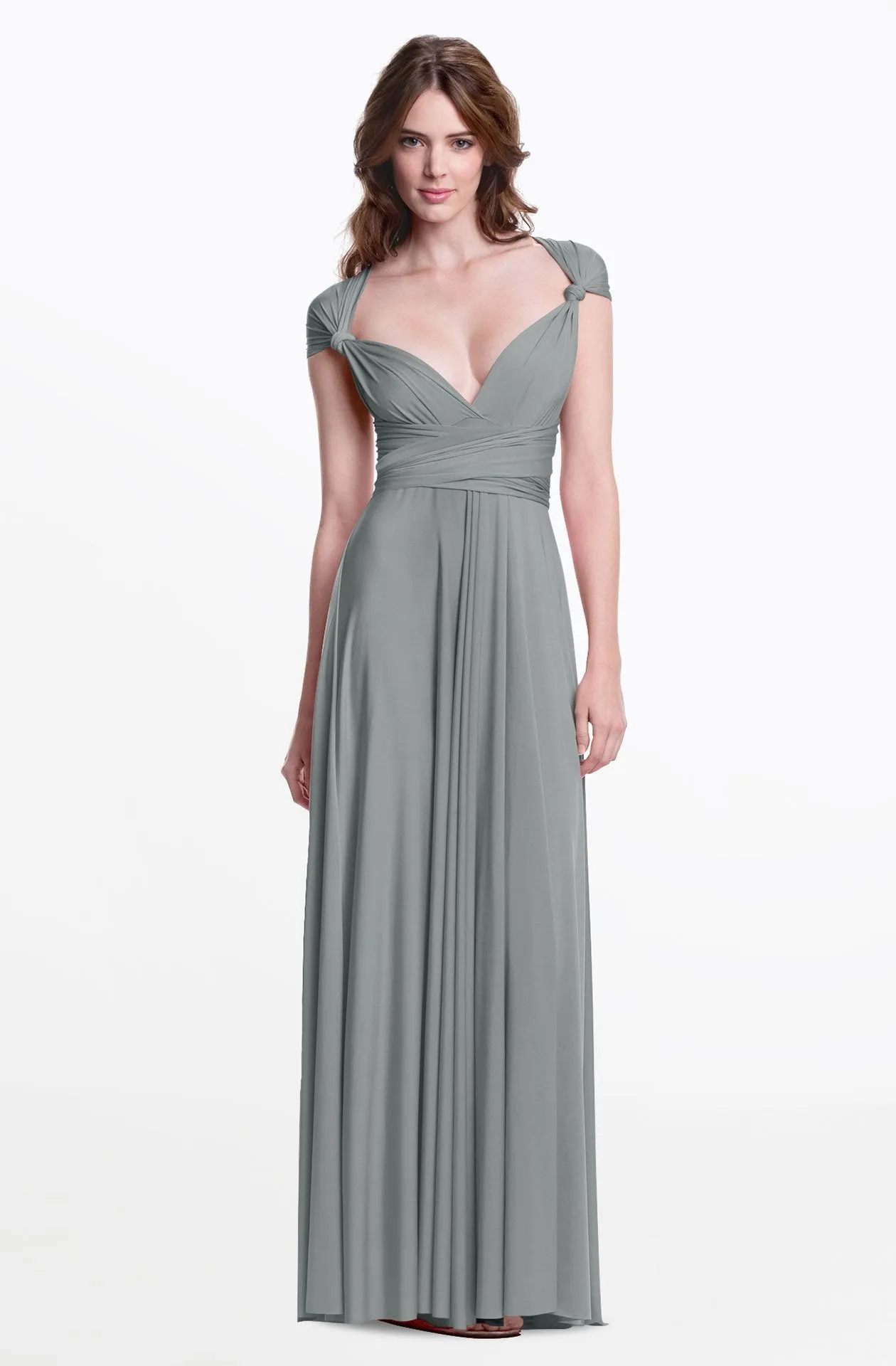 Sakura Maxi Silver Grey / One Size - Convertible Formal Floor Length Dresses