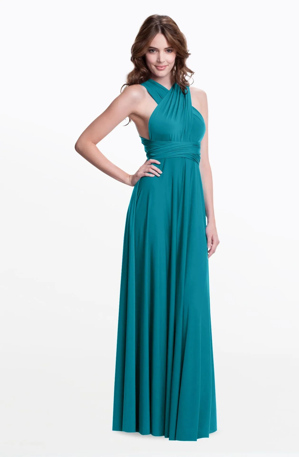 Sakura Maxi Turquoise Teal / One Size - Convertible Formal Floor Length Dresses