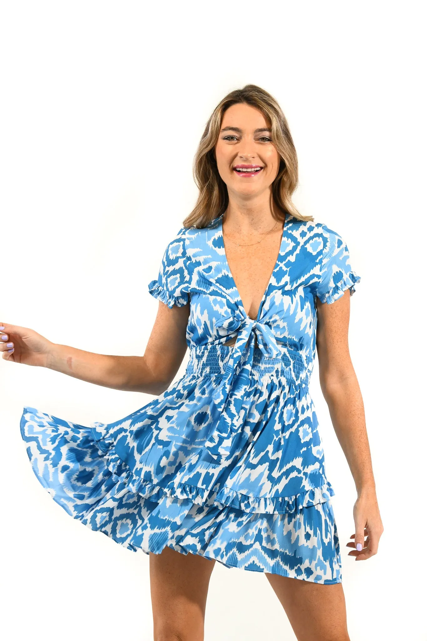 Sarah Dress / Aegean Ikat