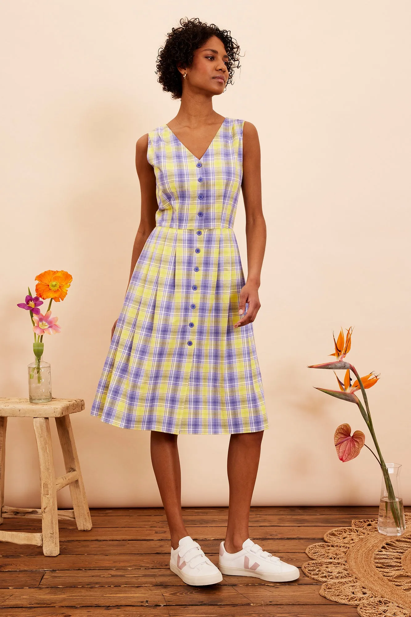 Scarlett Lilac Sunshine Plaid Dress