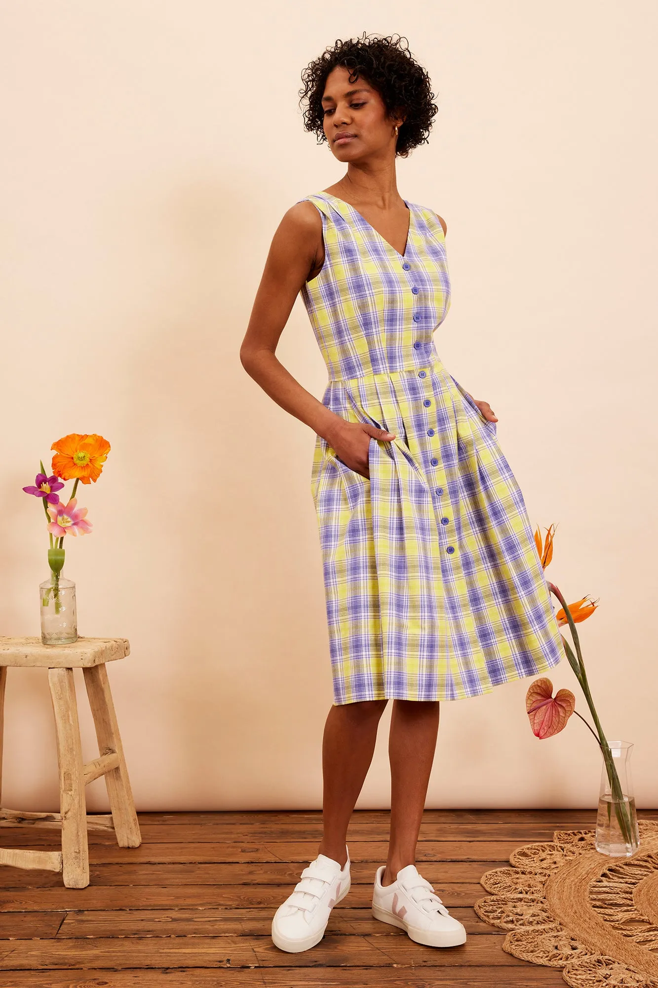 Scarlett Lilac Sunshine Plaid Dress