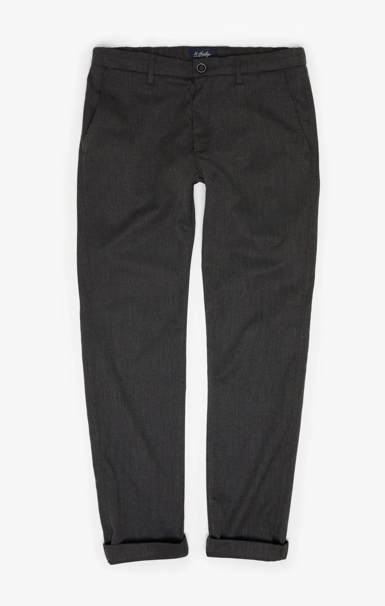 Seville Elastic Waist Pants In Smoke Smart Fancy