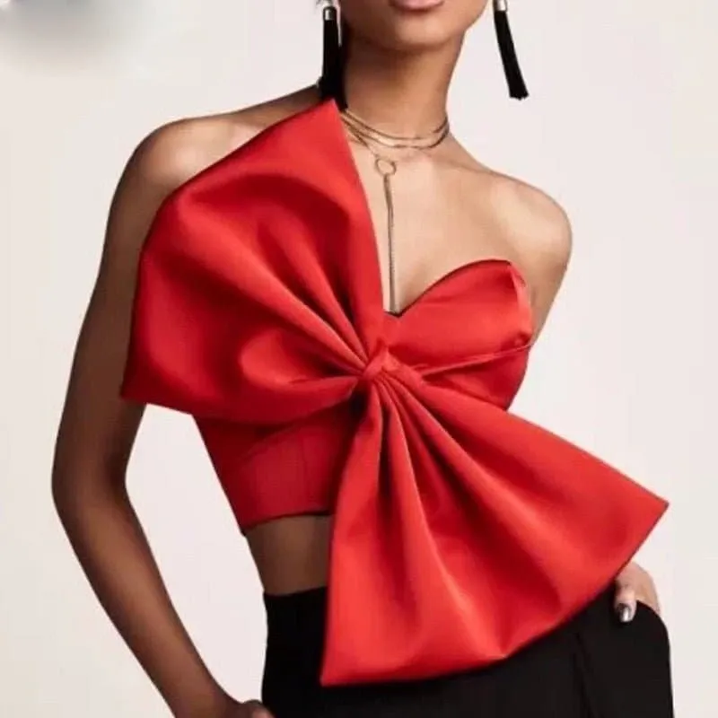 Sexy Bow Wrapped Tops - Stylish Sleeveless Tees for Women, Perfect for Summer Parties - Sizes S, M, L