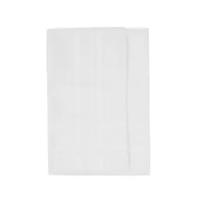 Simonnot Godard White Satin Check Cotton Pocket Square