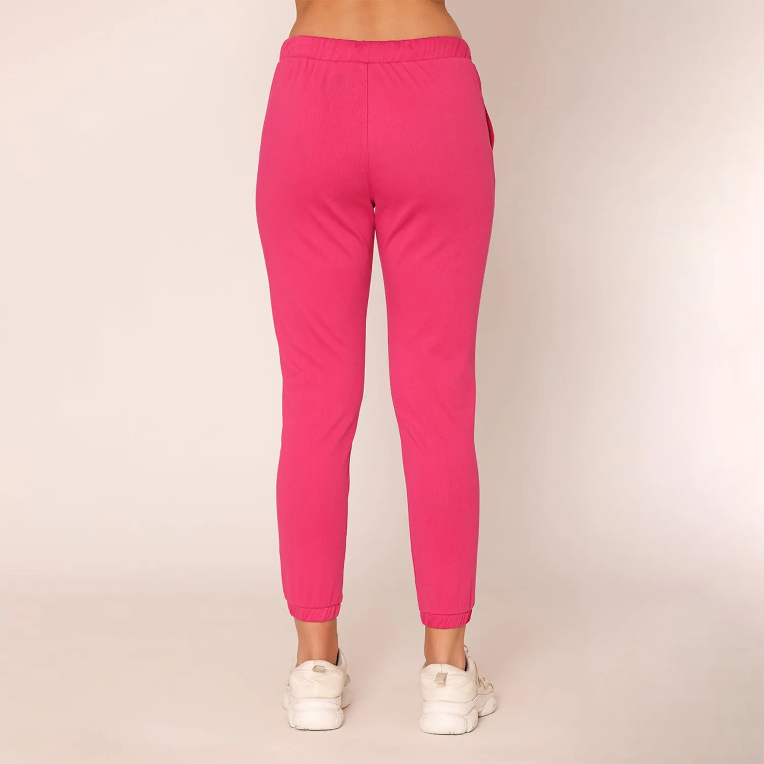 Slim Fit Joggers For Women - Magic Pink