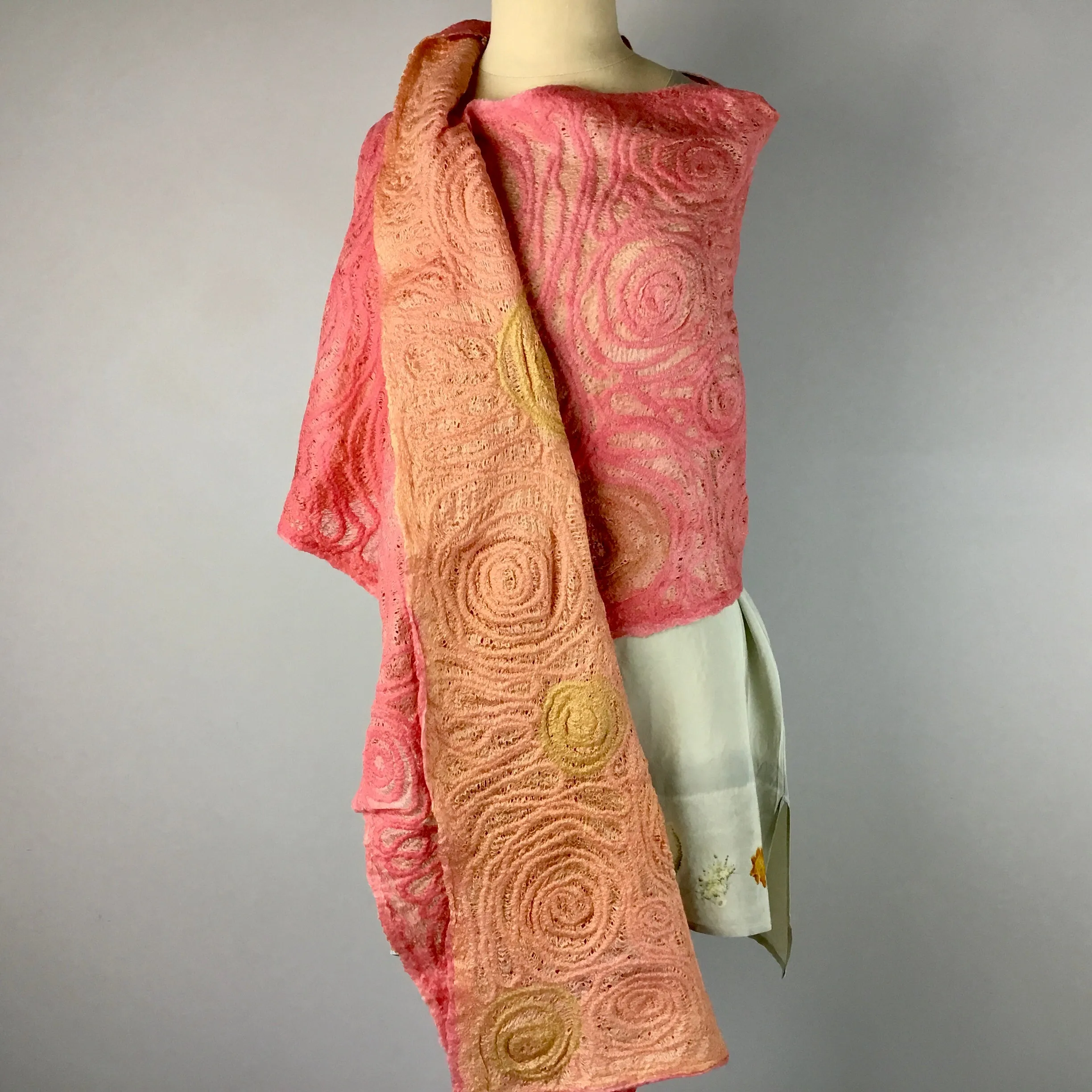 Spiral Shawl - Salmon