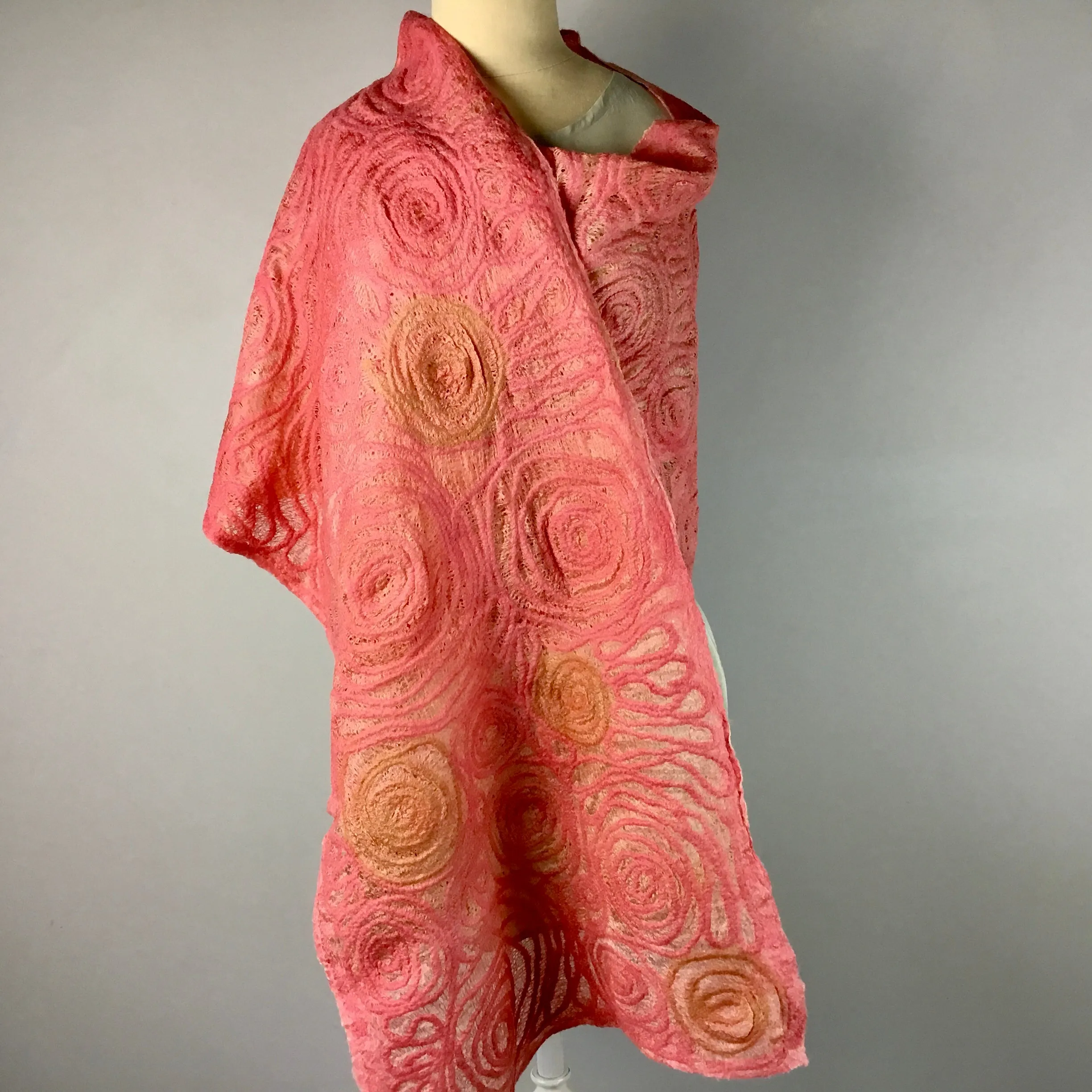 Spiral Shawl - Salmon