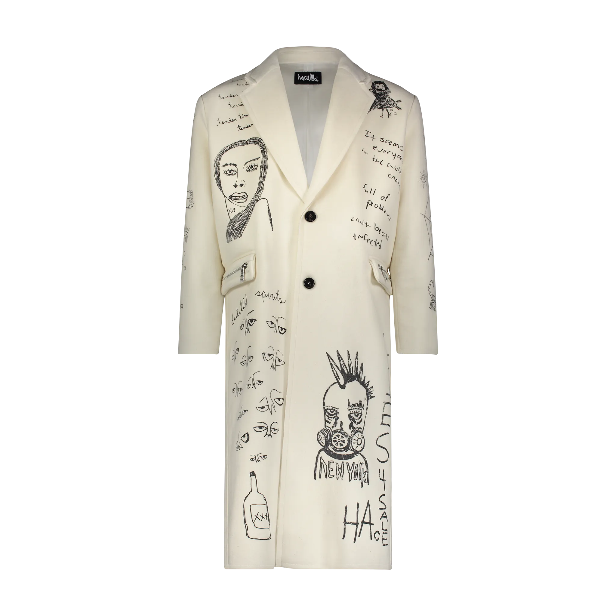 TENDER TIMES TRENCH COAT OFF WHITE