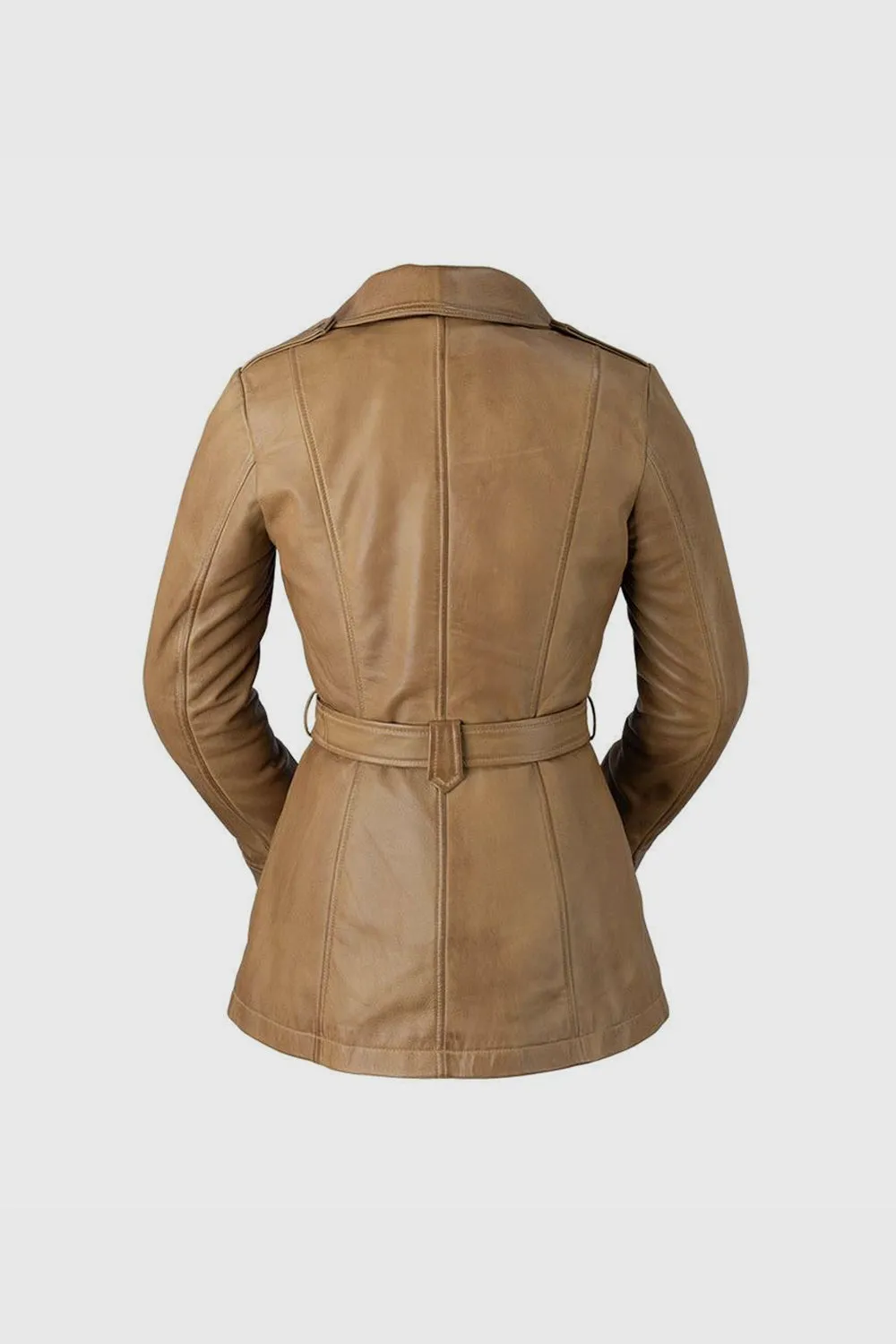 Traci Leather Trench Coat