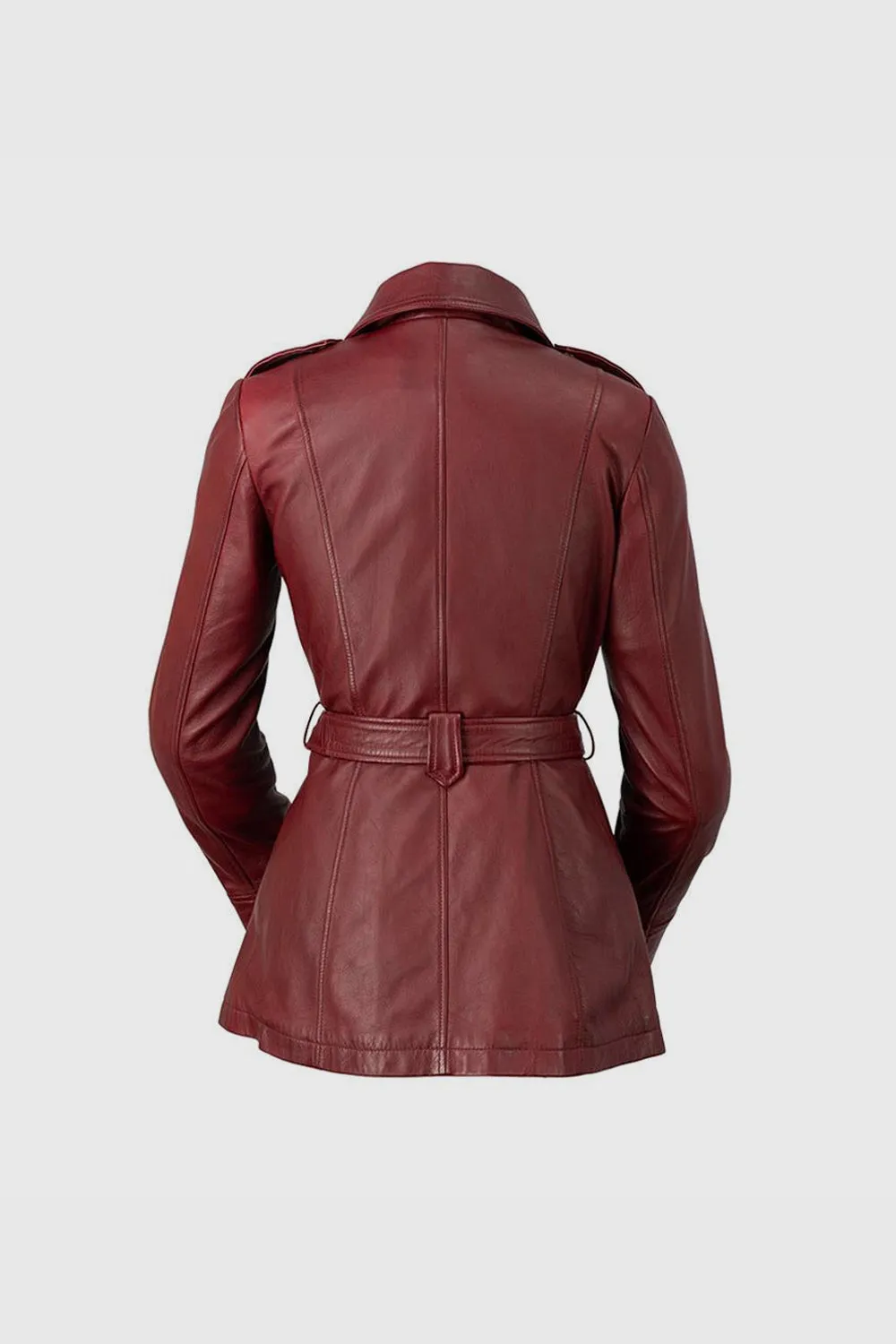 Traci Leather Trench Coat