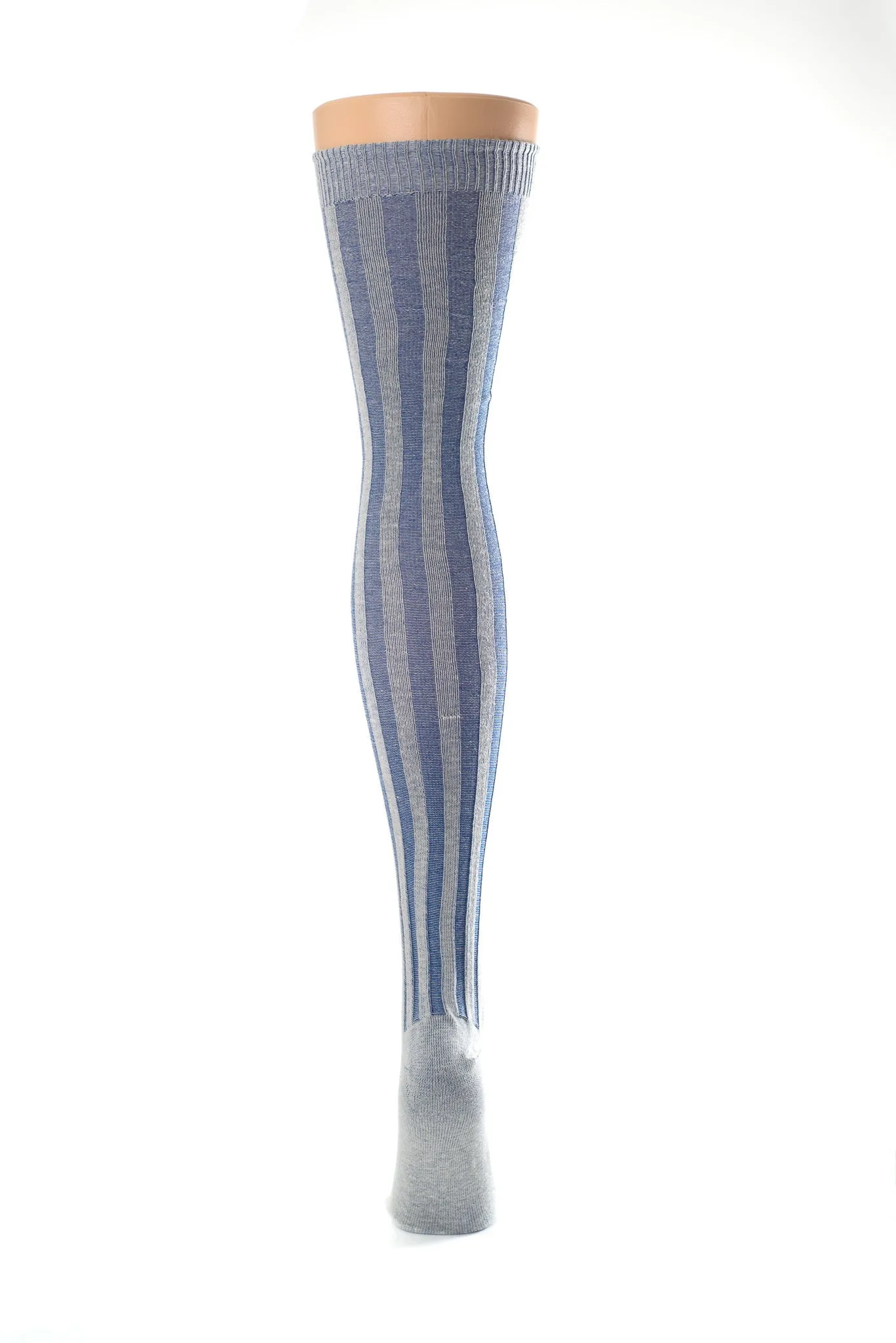 Vertical Ribbed Cotton Stockings