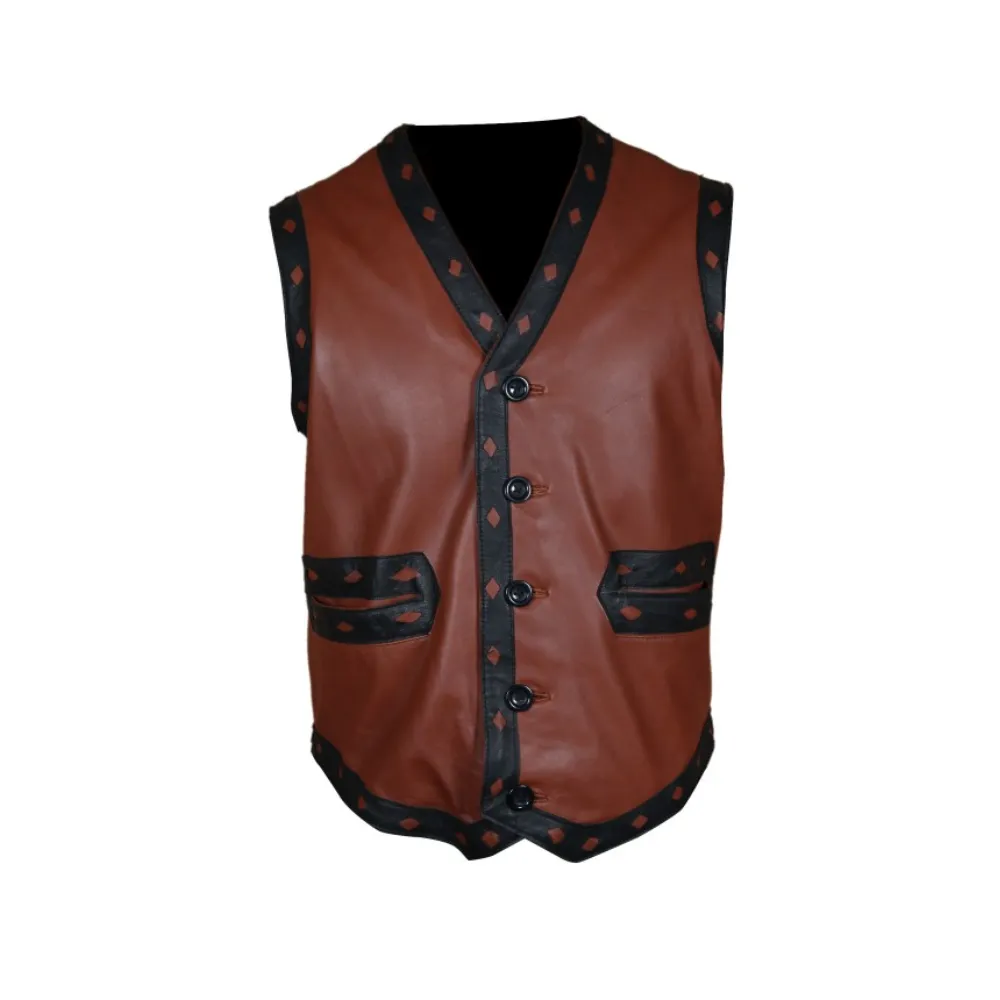 Warriors Skull Leather Vest