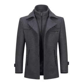 West Louis™ Double Collar Single Breasted Coat