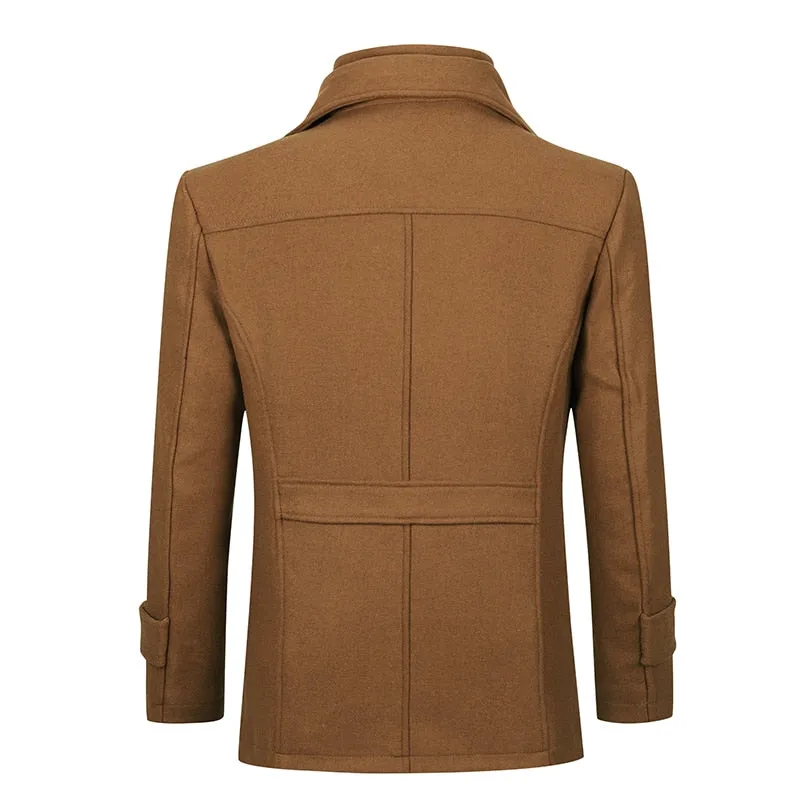 West Louis™ Double Collar Single Breasted Coat