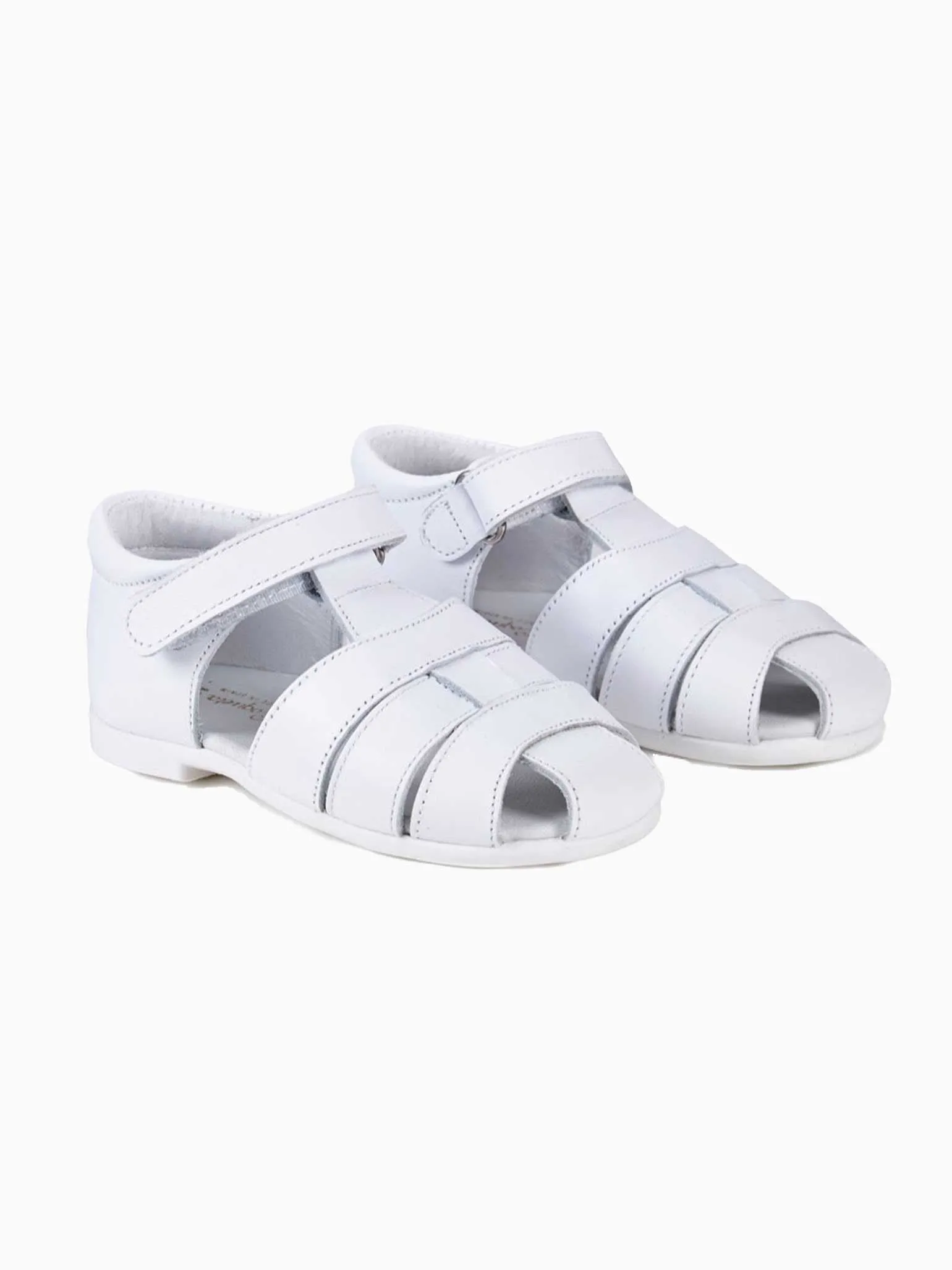 White Leather Toddler Toledo Sandals