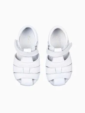 White Leather Toddler Toledo Sandals