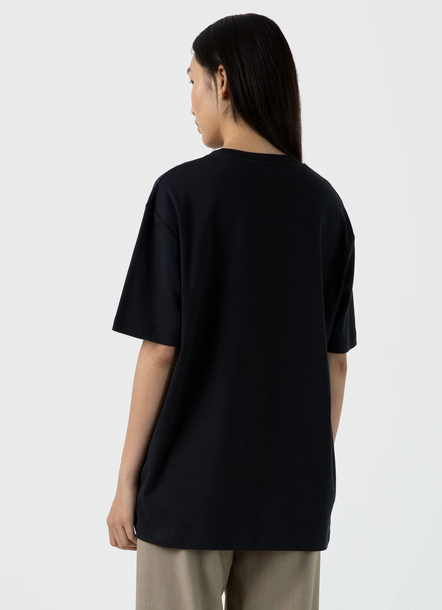 Women's Oversized Heavyweight T-shirt in Black