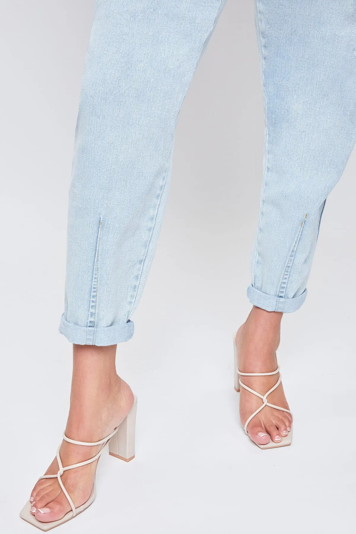 Women's Pleated Mom Jeans