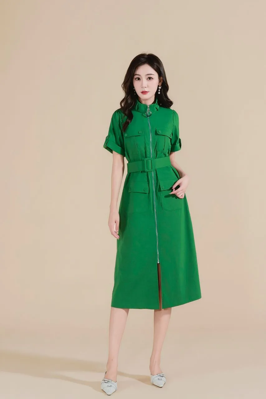 Ziri Trench Midi Dress