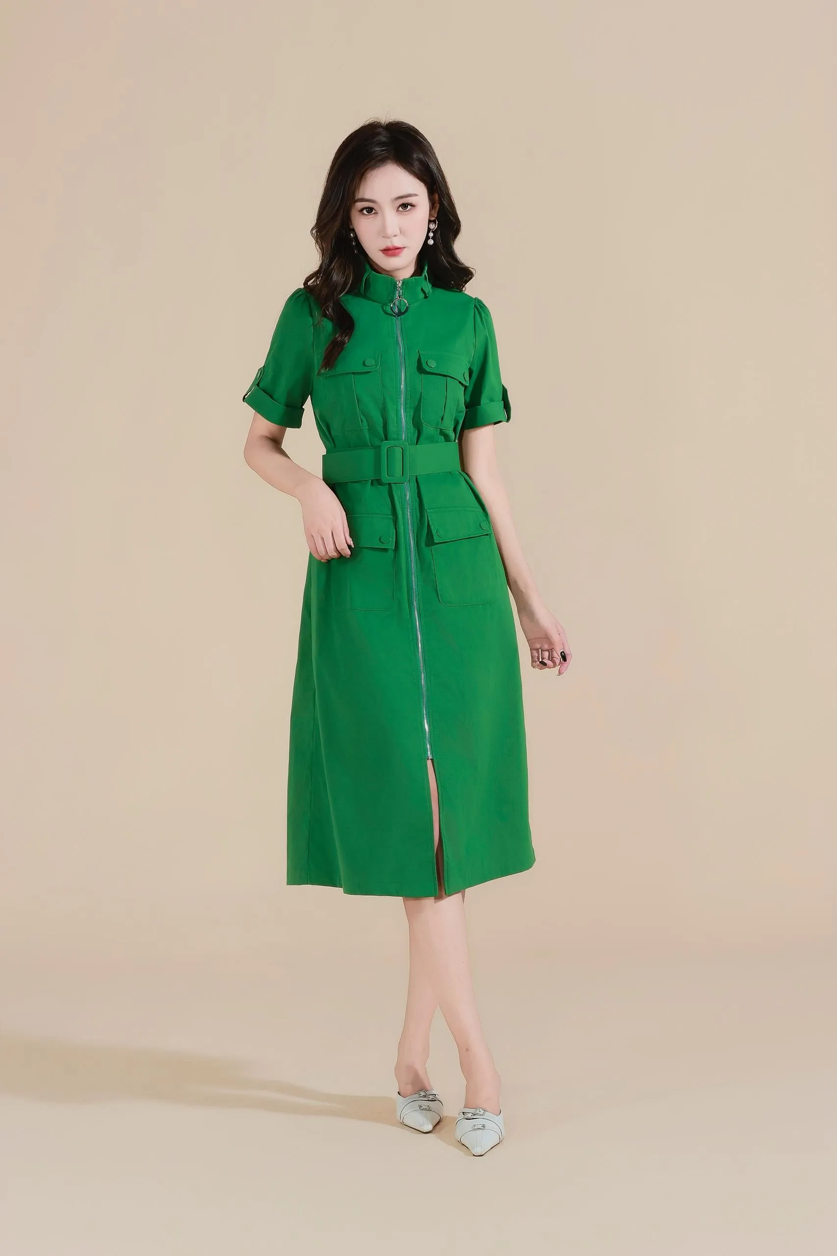 Ziri Trench Midi Dress